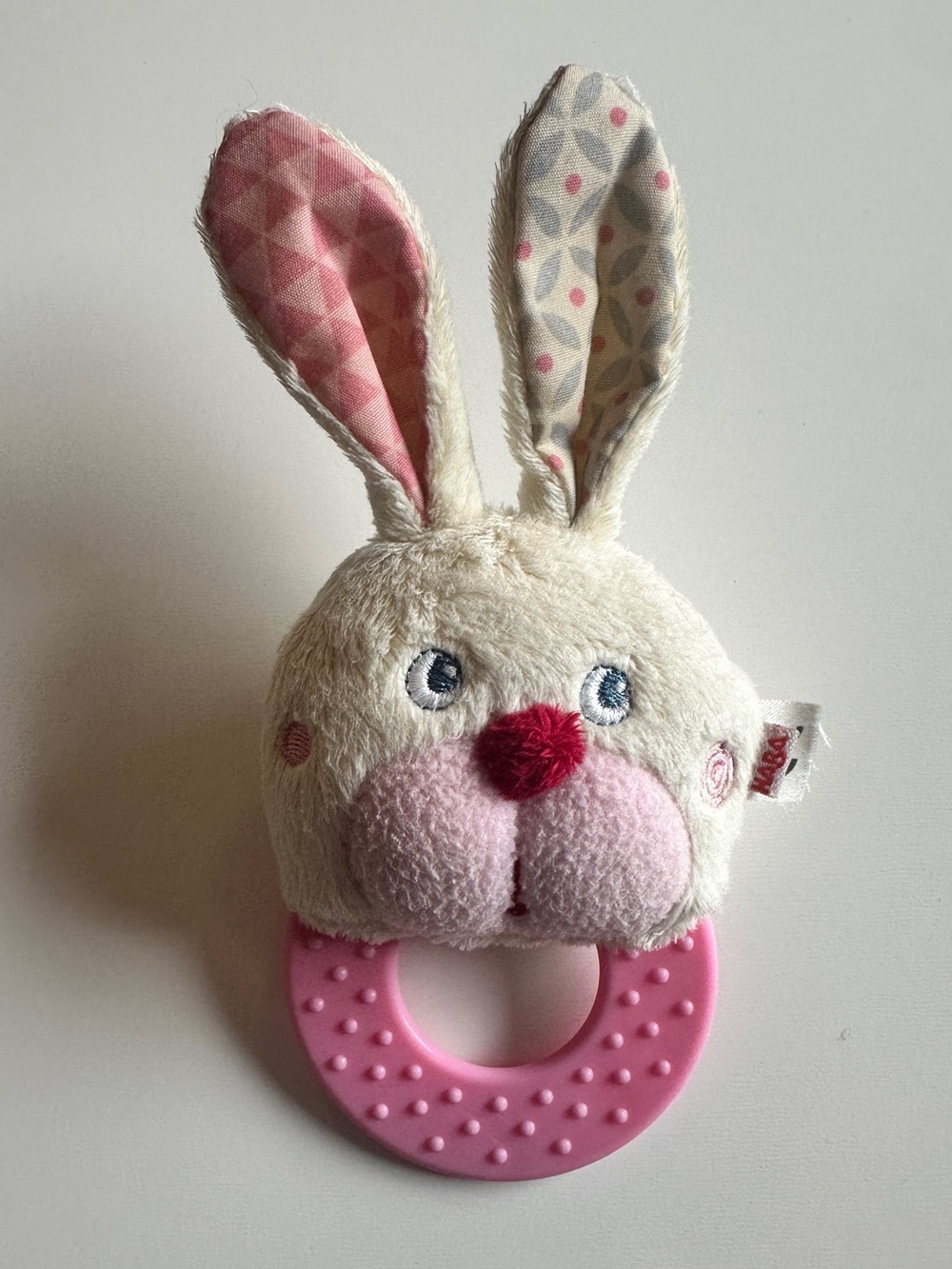Haba Chomp Chomp Bunny Rabbit Teether and Grasping Toy with Crinkle Ears